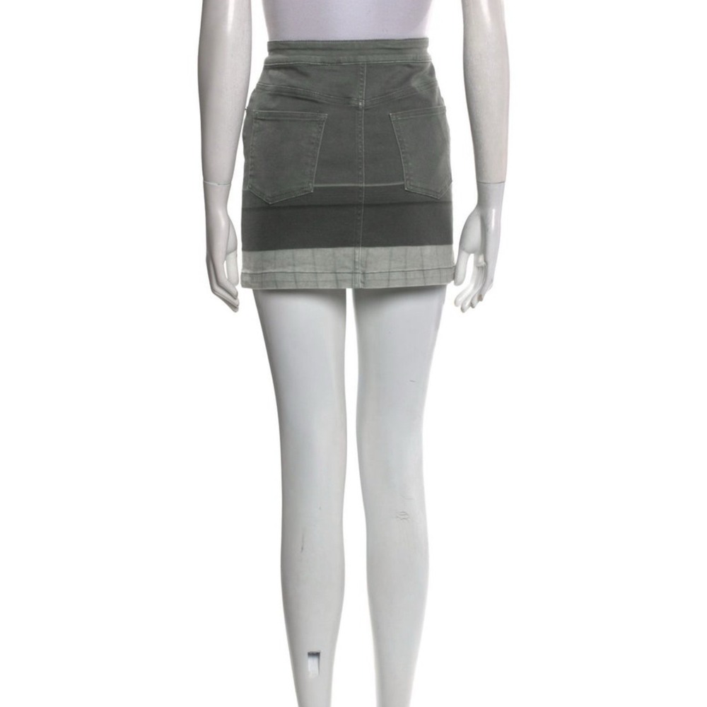 Burberry Grey Stretch Denim Victorian Portrait Print Mini Skirt.‎ US Size 4 NWT - Picture 7 of 12